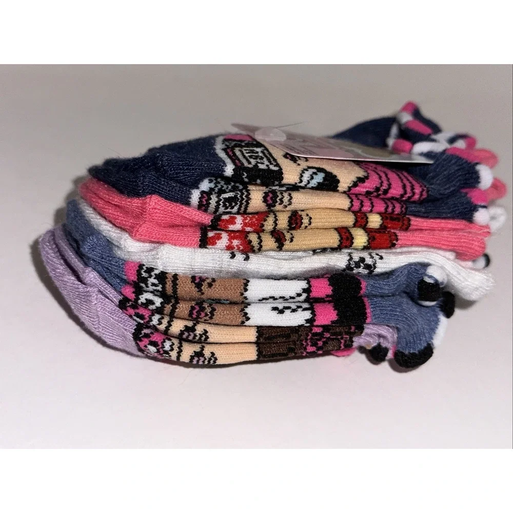 LOL Surprise Girls No-Show Socks 5 Pair Pack Navy Purple Stars Size S 6-10.5‎